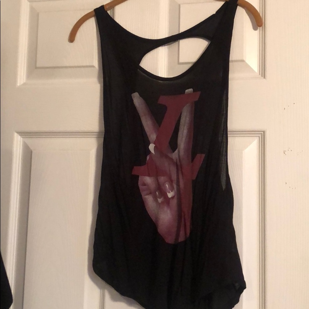Open back tank top